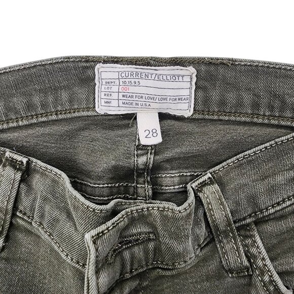Current/Elliott Forest Night Released Hem Skinny Jeans‎ Size 28 Green - Picture 3 of 10